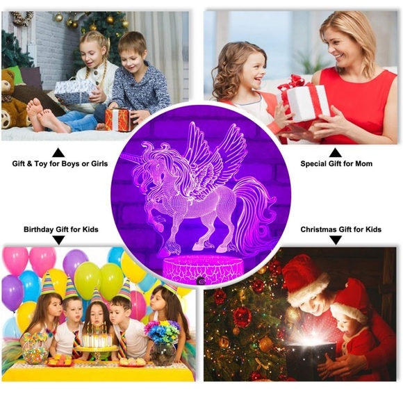 easuntec Unicorn🦄Night Lights💡w Remote & Smart Touch 7🌈+16 Colors Changing - Picture 5 of 7